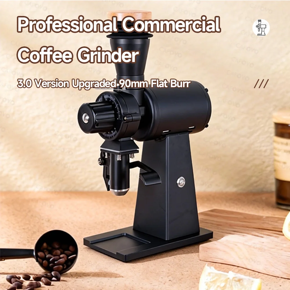 Coffee Grinder Burr Flat - CAFOVO G290F Straight Drop Coffee Bean